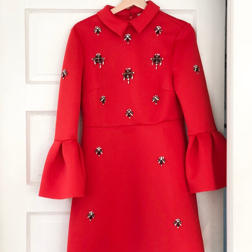 ASOS Scuba Embellished A-Line Mini Dress